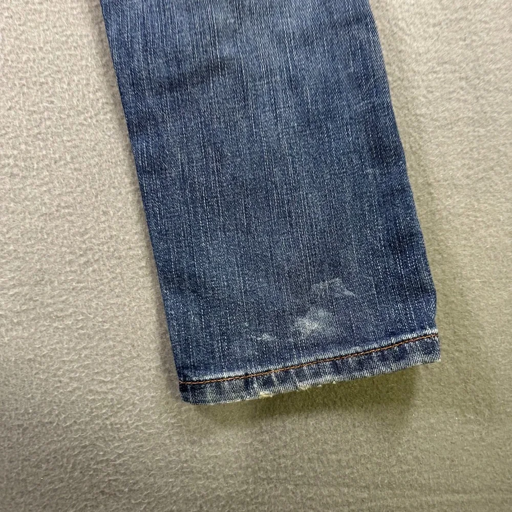 Banana Republic Distressed Skinny Jeans Mens 28 Medium Wash Blue Denim Frayed